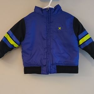 Hurley bomber style quilted ski jacket